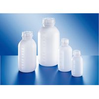 Product Image of Mittelhalsflasche, HDPE natur, rund 1000ml, graduiert, mit Verschluss, 64 St/Pkg, alte Nr.: KA307770073