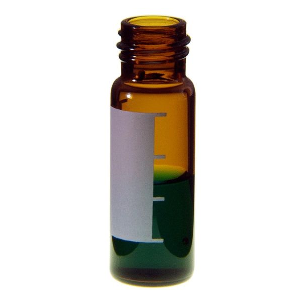 Microsolv Vial amber, 4 ml, Screw Thread 13 mm, Write-on Patch, 100 pc/PAK