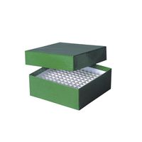 Product Image of ratiolab® Cryo-Boxes, cardboard, plastic coated, green, 133 x 133 x 50 mm, 10 pc/PAK
