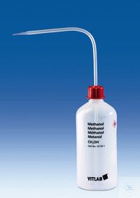 Vitlab Sicherheitsflasche, Weithals, PE-LD, GL45, VENT-CAP, PP, Methanol, 500 ml, 12 St/Pkg