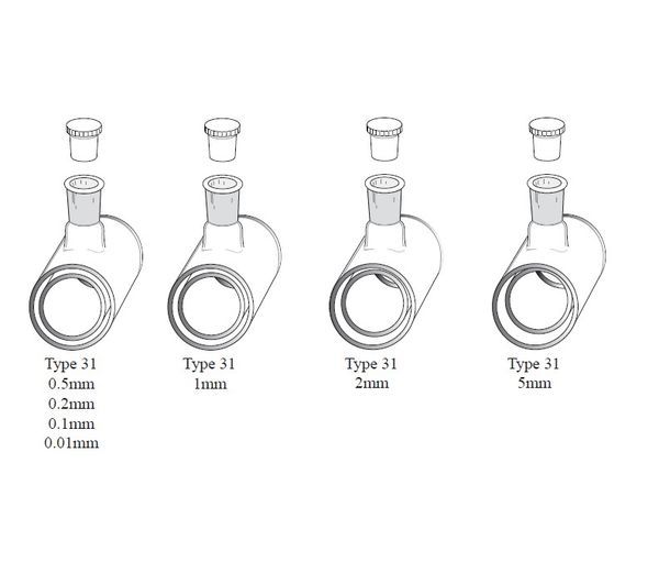 Starna GmbH 31/Q/5 - Zylinder-Küvette, geringe Schichtdicke, mit PTFE-Stopfen verschlossen