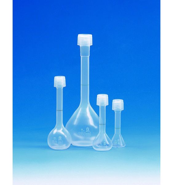 Brand GmbH & Co. KG Messkolben, PFA, Klasse A, DE-M, 100 ml, mit Schraubkappe, GL 18, 1 St/Pkg