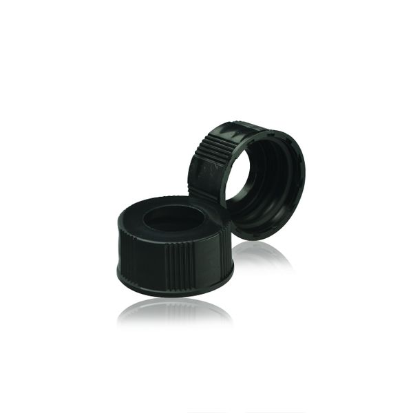 DWK Wheaton 13-425 schwarze PF-Kappe, ohne Einlage, 200 St/Pkg