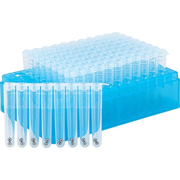 Macherey-Nagel MN 96 Bead Plate Type D Set, consists of 1 rack, 12 strips with 8 tubes each, 4 sets