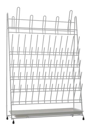Bochem Abtropfgestell, PVC beschichtet, 420x160x610mm, 65 Steckplätze, Reagenzglas, Kolben, Abtropfschutz