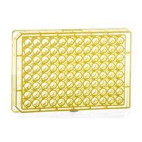 Product Image of Microplate, 96 well, PP, F-bottom (chimney shape), yellow, 10 x 10 pc/PAK