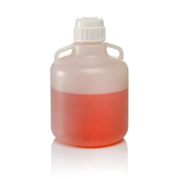 Nalgene Thermo Scientific Carboy/PP, 20 liter, autoclavable with white PP screw closure