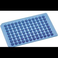 Sealmat, blue, Silicone/PTFE, for 96 position Deep Well Microplate, round well, flat base, 7mm diameter (non steril)