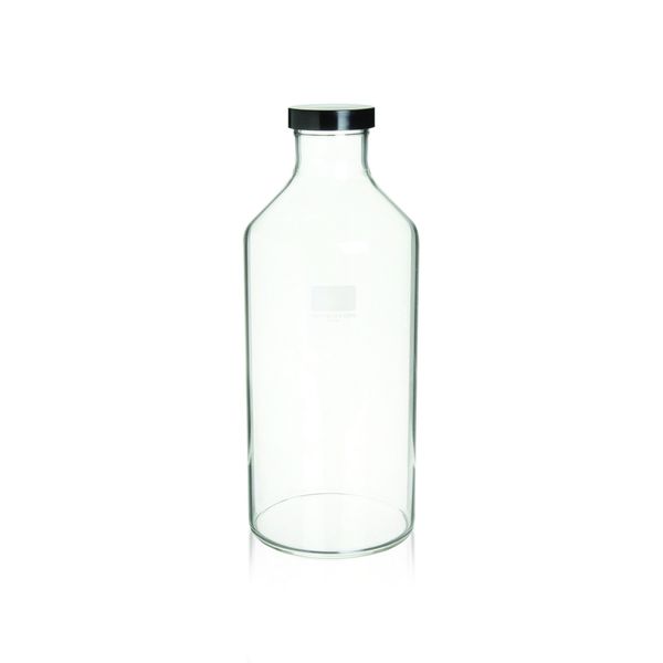 DWK Wheaton Rollerflasche, 2500ml, PF-Schraubkappe, schwarz, 51-400 mit Styrol-Butadien-Einlage, 110 x 355 mm, 4 St/Pkg