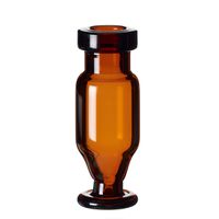 Product Image of 1.1ml Microliter Crimp Neck Vial ND11, conical, with round glass foot, 32 x 12mm, amber glass, 1st hydrolytic class, 1000/pac