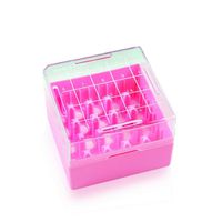 Product Image of KeepIT-25 pink Freezing Box, Plastic, for 25 cryogenic vials with internal or external thread, 75x75x52 mm, 10 pc/PAK