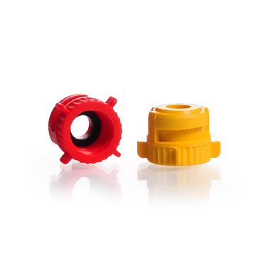 Duran Group KECK Screw cap for adapter KA, with sealing EPDM 12 mm, GL 14, yellow, KECK-ART.No. 15-10, 100 pc/PAK