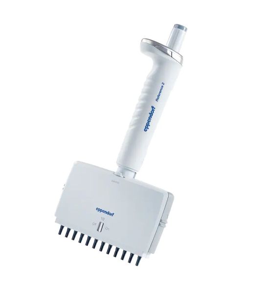 Eppendorf EP Reference 2 G, 12-Kanalpipette, variabel, 0,5 - 10 μl, mittelgrau