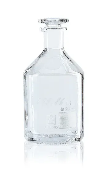 Brand GmbH & Co. KG Sauerstoff-Flasche nach Winkler, 100 - 150 ml, mit Glasstopfen NS 14/23, Natron-Kalk-Glas, 2 St/Pkg