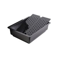 Product Image of Collecting tray base insert, black, HDPE electrostatic conductive, (WxHxD): 285 x 95 x 385 mm interior