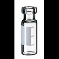 ND11 1.5ml Crimp Top Vial, 32 x 1.6 mm, clear glass, label/filling lines, wide opening, 10 x 100 pc/PAK