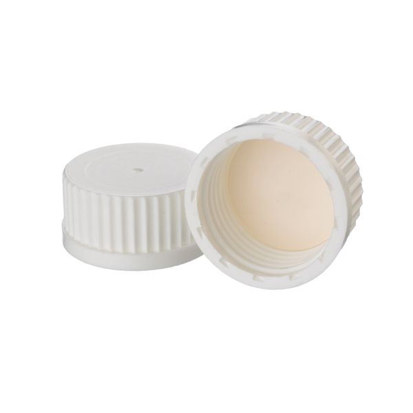DWK Wheaton Schraubkappe, PP, weiß, PTFE/Silikon-Einlage, für WHEATON Lab 45 Medienflasche 45 mm, 12 St/Pkg