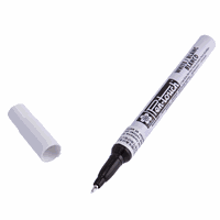 Marker, permanent, Extra-Fine tip, 0,25mm, White Ink for plasticware