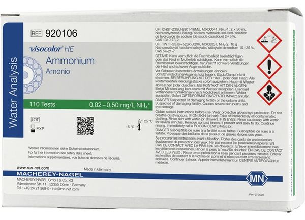 Macherey-Nagel Visocolor HE Ammonium Nachfüllpack 0.02-0.50mg/l