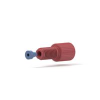 Product Image of Fitting, flanschlos, Delrin rot, 1/4-28 Flachboden, für 1/16'' AD, Mindestbestellmenge 25 St.