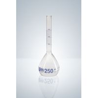 Product Image of Volumetric flask, clear, 1000 ml, blue graduation, A, ring marks, w/o stopper