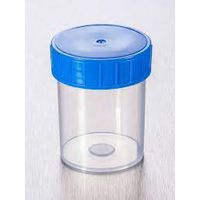 Product Image of Sample beaker 125 ml PP, with lid blue, sterile, mounted loose, straight, 380 pc/PAK