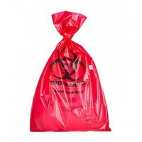 Product Image of ratiolab® disposal bag, autoclavable, PP, BIOHAZARD, red, indicator field, 700 x 1100 x 0.05 mm, 75 pc/PAK