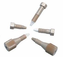 Vici Jour Fitting, PEEK, No Twist, 10-32, 1/16, fingertight, with glass filled PEEK Ferrule, 5/PAK
