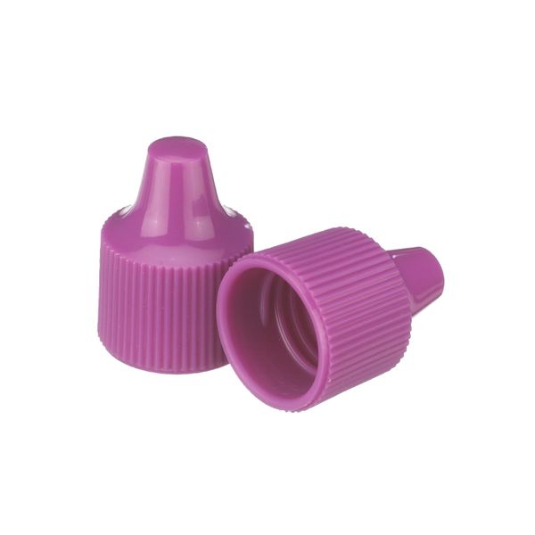 DWK Wheaton Purple PP cap for dropper bottle tip 15 mm and 7-15 ml dropper bottles, size 15-415, 1000 pc/PAK
