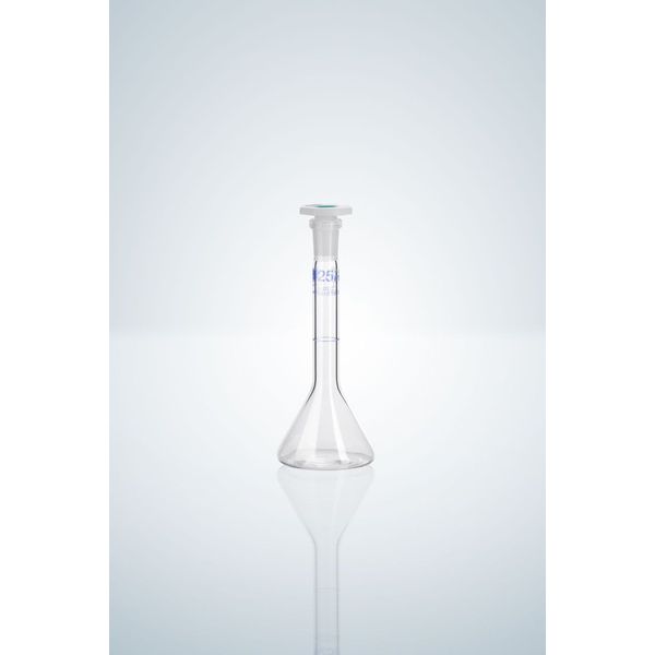 Hirschmann Messkolben, klar, NS 10/19, 25 ml, blau graduiert, A, 2 St/Pkg