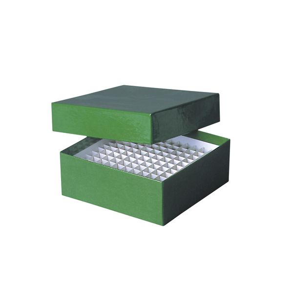 Ratiolab Kryo-Boxen, Karton, spezial, grün, 133 x 133 x 50 mm, 10 St/Pkg
