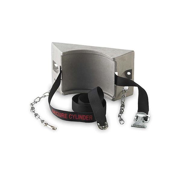 Ohaus Gasflaschenfixierung 717M,Kette,CLR-717M, Wandhalterung mit Zylindersicherung und Kette, 48x206x118mm