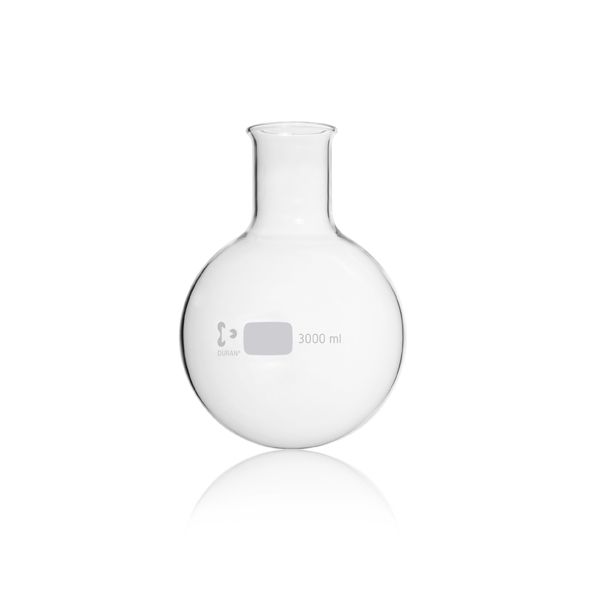 Duran Group Weithalsrundkolben, Glas, 3000 ml, mit Bördelrand