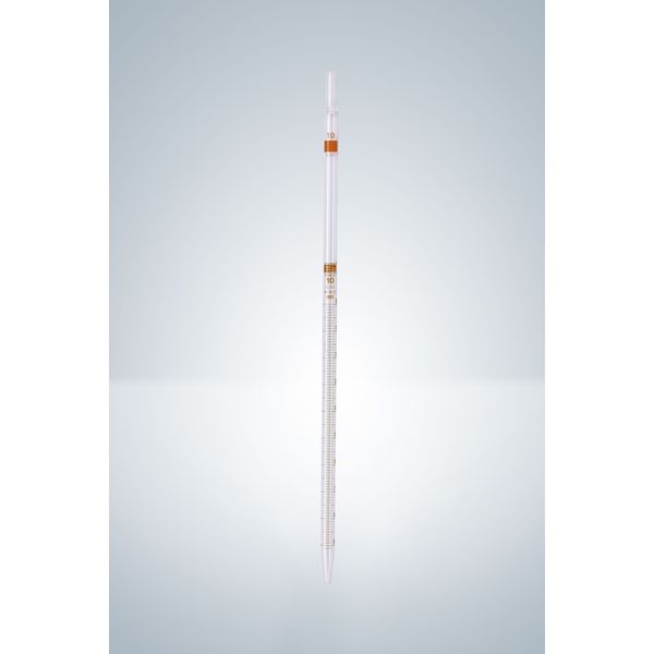 Hirschmann Graduated Pipettes, amber graduation, wide op. 25:0,1 ml, 6 pc/PAK