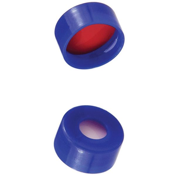 Microsolv Snap Top Cap blue, smooth PE, with white Sil/red PTFE Septa, for 11mm, 12x32mm Snap Top autosampler vials, 1000 pc/PAK