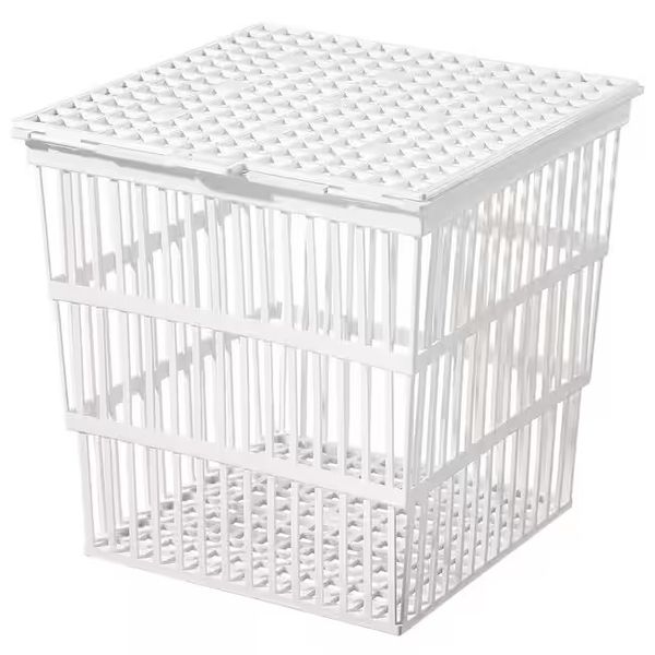 Nalgene Thermo Scientific Autoclave basket, PP, white, stackable, with lid, 156 x 168 x 178 mm, 6 pc/PAK