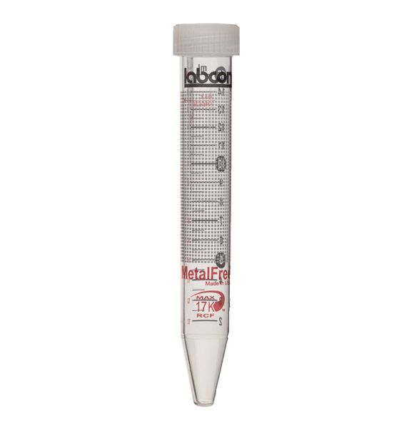 PerkinElmer Konische metallfreie sterile Röhrchen mit flachen Kappen, 15 ml, 500 St/Pkg
