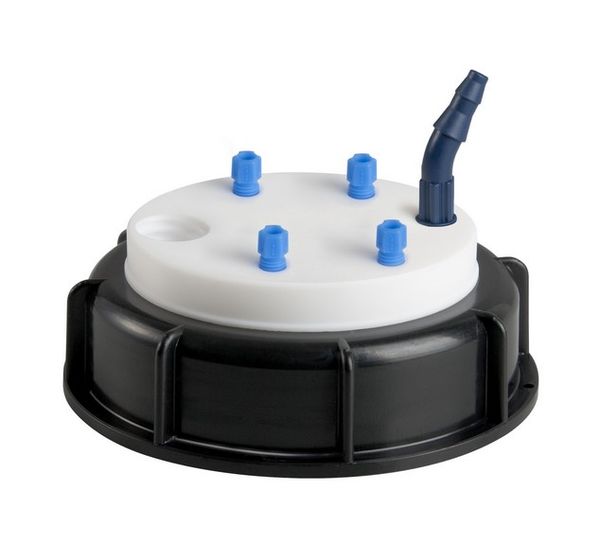 SCAT SafetyWasteCap, S90, 4x 3,2 mm AD, 1x 5,0 - 11,5mm ID + Anschluss für Abluftfilter