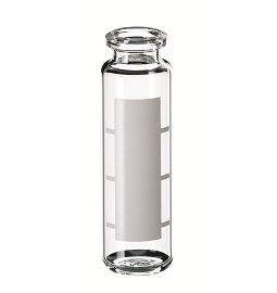 Altmann Analytik ND20/ND18 20ml Headspace-Flasche, 75,5x23mm, Klarglas, gerundeter Boden, mit Schriftfeld/Füllmark., 10x100/PAK