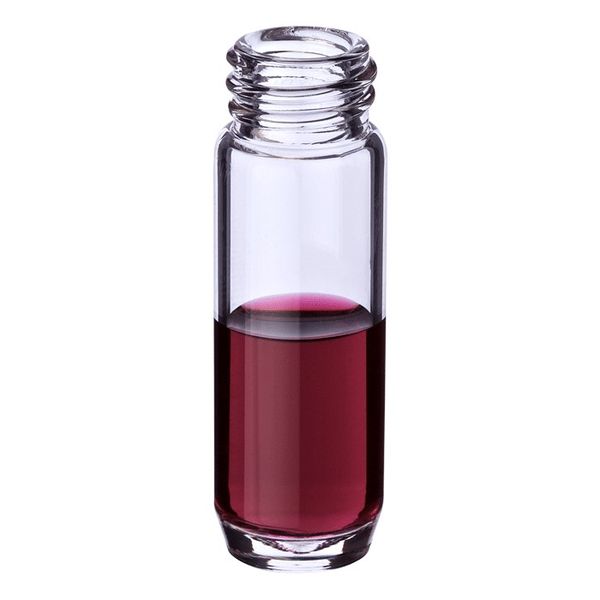 Microsolv Screw Top Vials, clear glass, 3.8ml, Max Recovery , 13-425mm, 14.75x45mm OD for 13mm screw caps, for use as an autosampler vial or storage 
