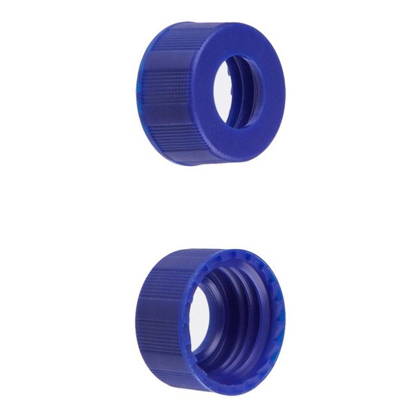 Microsolv Screw Cap blue, 9 mm, with Open Top, Ribbed, no Septa, 1000 pc/PAK