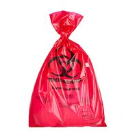 Product Image of ratiolab®Waste Disposal Bags, 30L, PP, BIOHAZARD, with indicator field, red, 500 pc/PAK, 600 x 800 x 0.050 mm