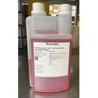 Product Image of Buffer solution pH 4.01 / 25°C / red (citric acid, caustic soda, hydrochloric acid), 1 L, in Dosing bottle