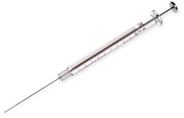 Hamilton 100 μl, Modell 1710 N Spritze, 22s Gauge, 51 mm, point style 2, kalibriert, max. Druck 1000 psig (68.9 bar), max. Temperatur 50°C/122°F