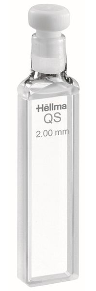 Hellma Macro Cell, Type 110-QS, HP Quartz Glass, WL 200-2500 nm, Pathlength 2 mm, PTFE Stopper, 700 μl