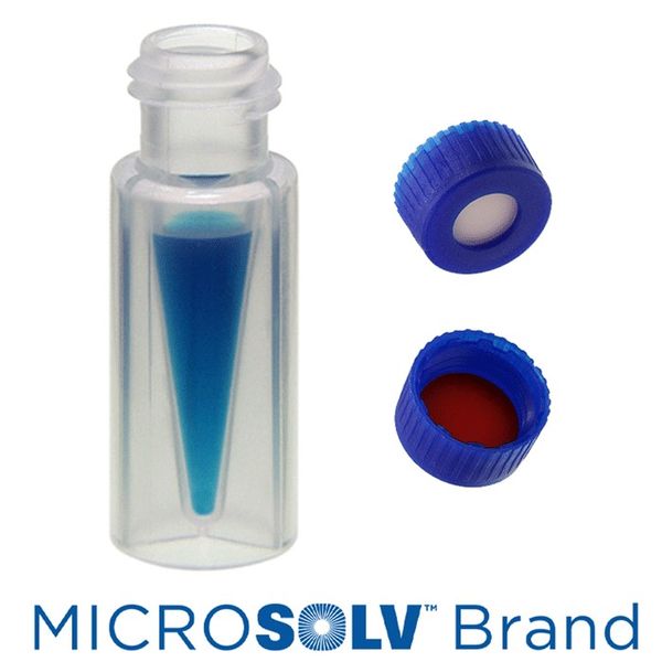 Microsolv EPP Vial, PP clear, 300 ml, Screw Cap blue with Sil/PTFE Septa, 100 pc/PAK