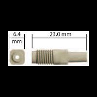 male luer adapter to 1/4-28, 1.5 mm bore, PEEK