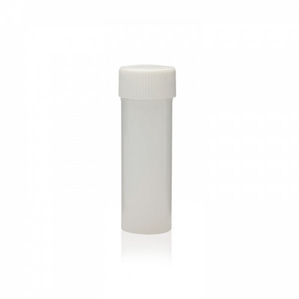 DWK Wheaton 6 ml ampoule vial, HDPE, with PP screw cap 18 mm without insert, packed separately, 17 x 57 mm, 2000 pc/PAK