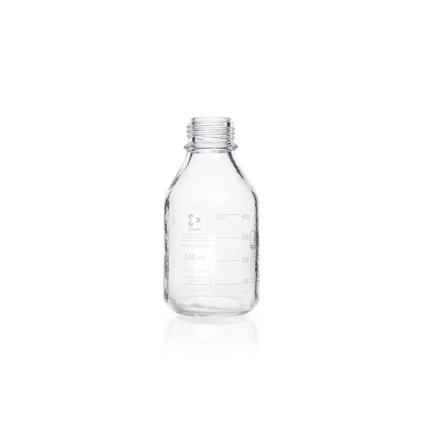 Duran 1 Liter GL45 Lab Glass Bottle, Plastic Coated, w/ Stock Screw Cap &  Pour Ring