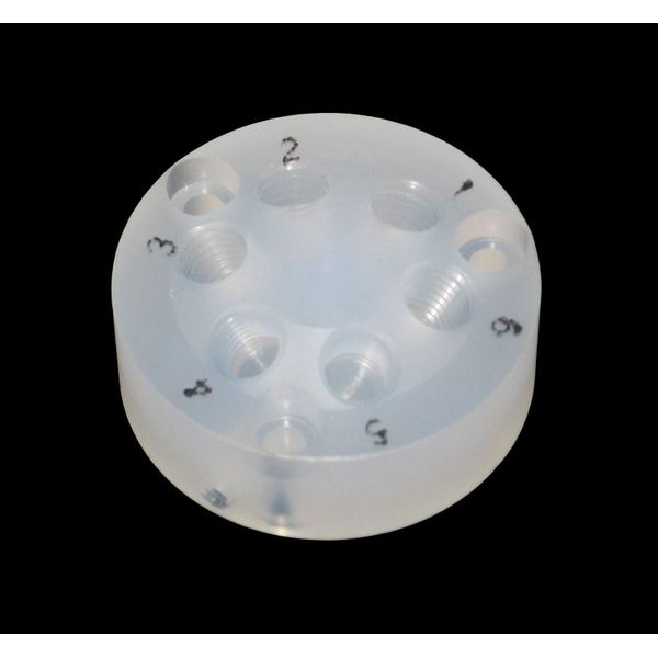 PerkinElmer CTFE-Stator für Hochwasser 6-Port-Ventil, 0,8 mm Bohrung